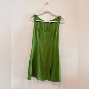 Reformation Vibrant Green Mini Dress